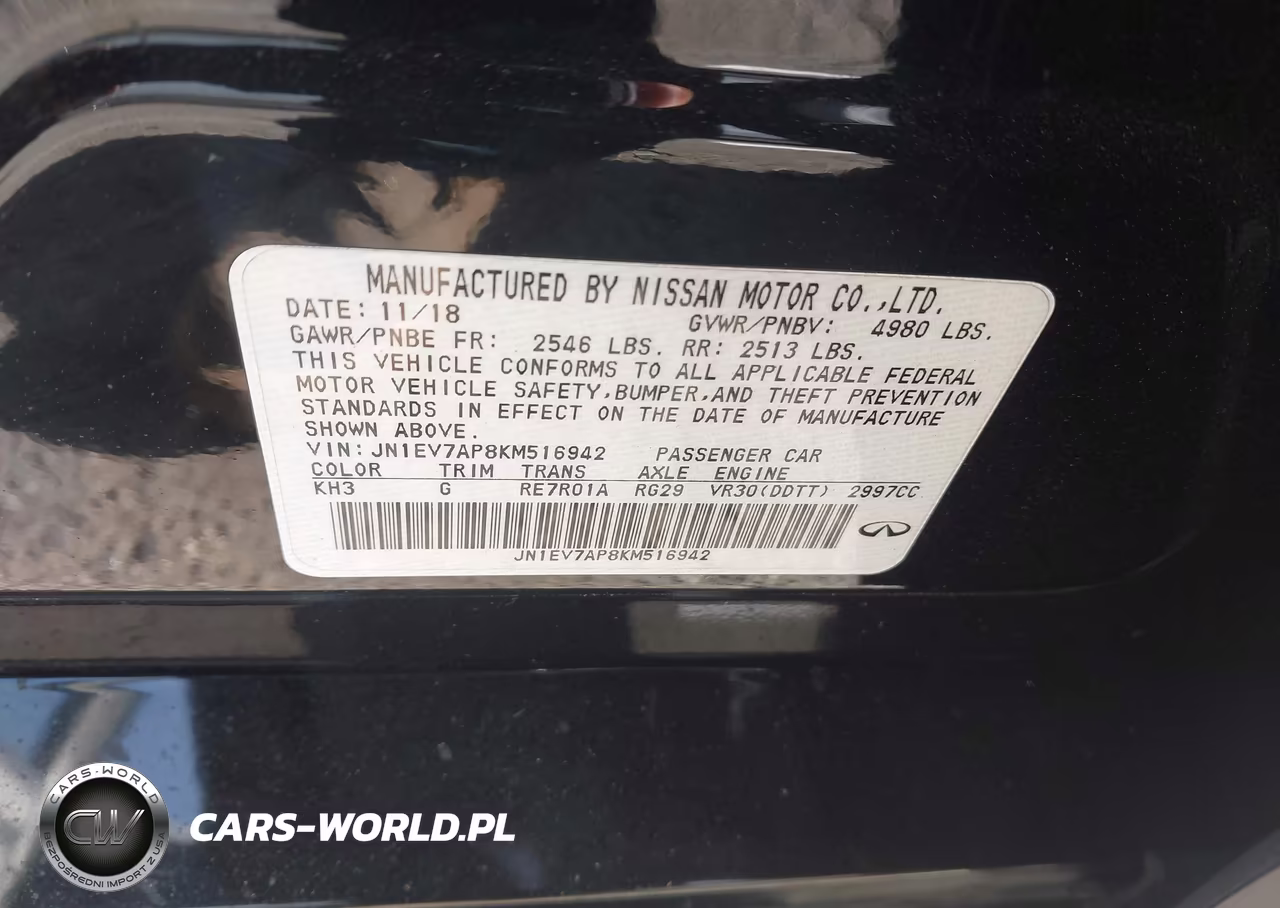 2019 Infiniti Q50 3.0T Luxe VIN:JN1EV7AP8KM516942 - 9