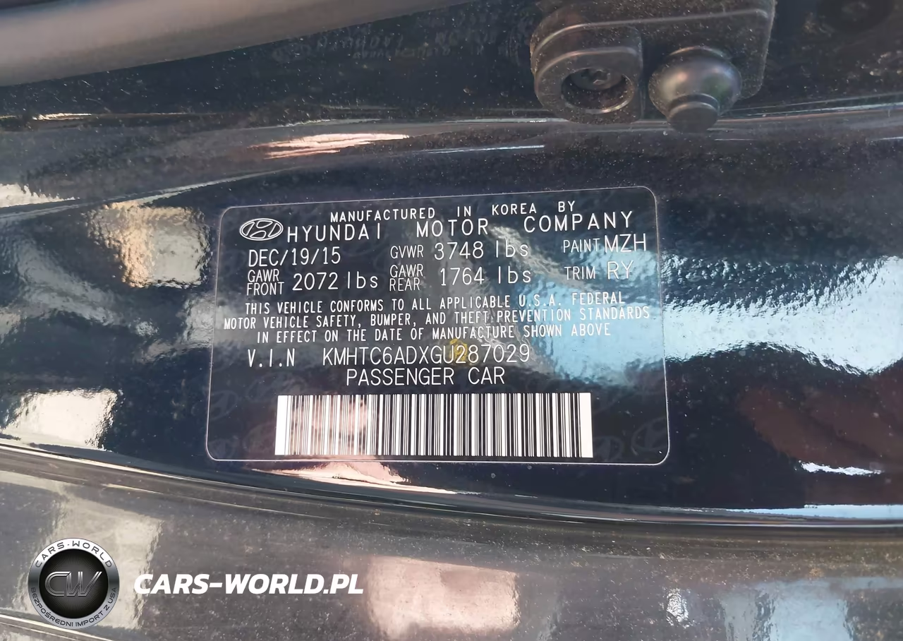 2016 Hyundai Veloster VIN:KMHTC6ADXGU287029 - 9