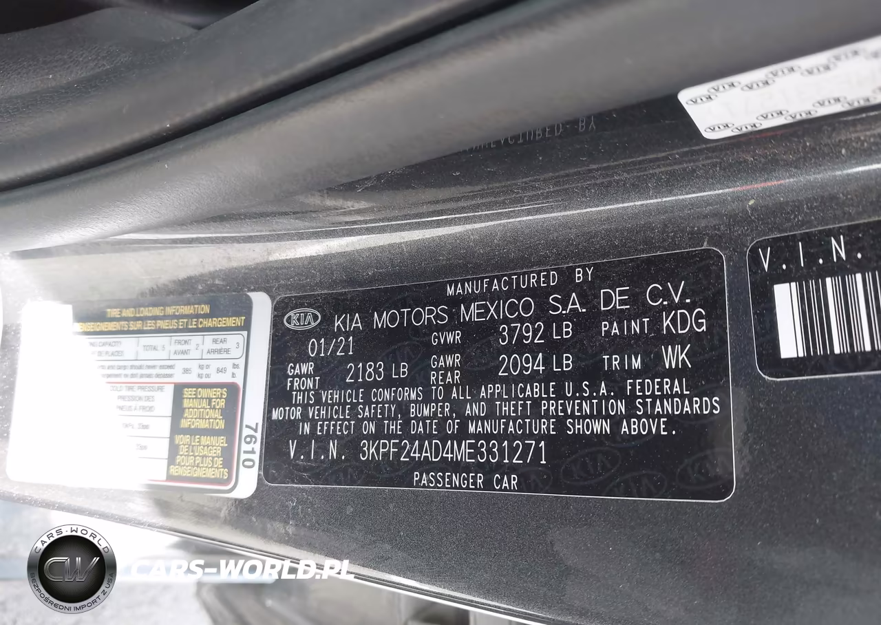 2021 Kia Forte Lxs VIN:3KPF24AD4ME331271 - 9