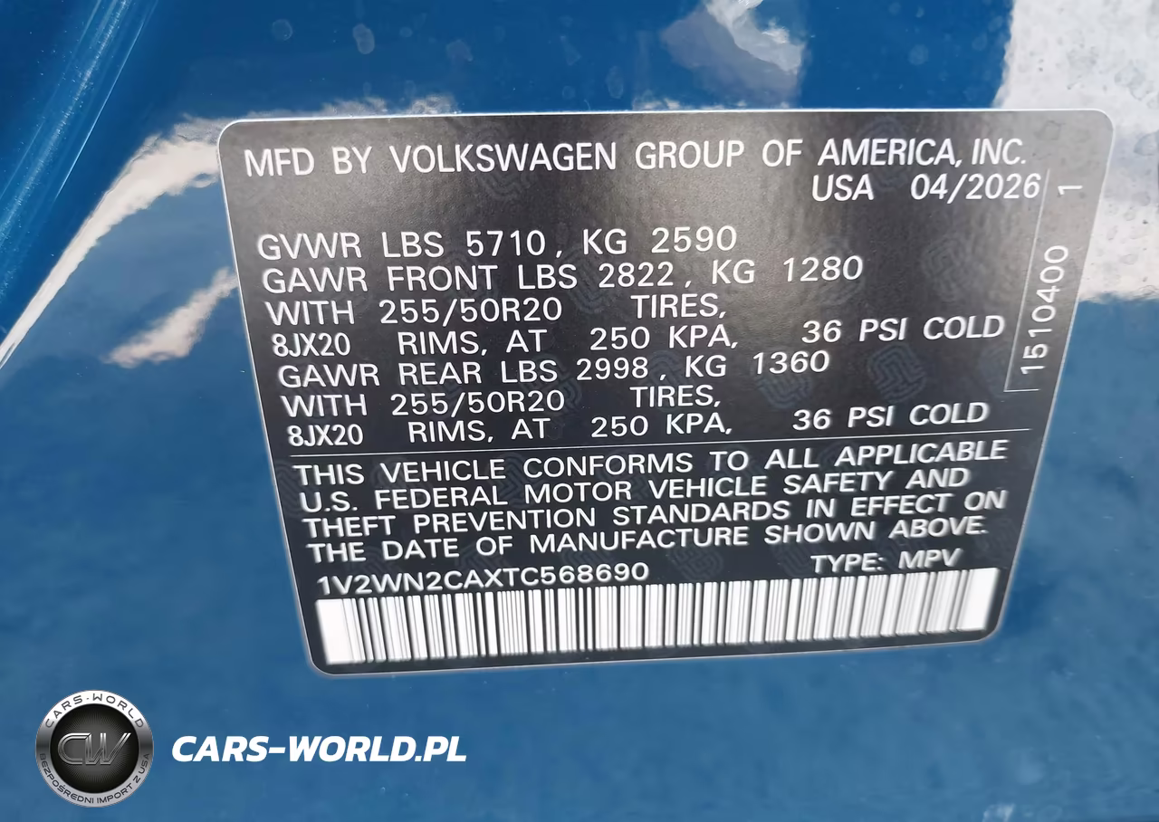 2026 Volkswagen Atlas Se With Technology VIN:1V2WN2CAXTC568690 - 9
