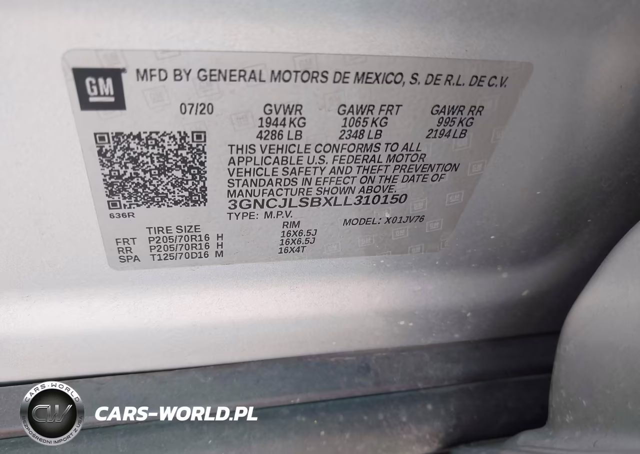 2020 Chevrolet Trax Fwd Lt VIN:3GNCJLSBXLL310150 - 9