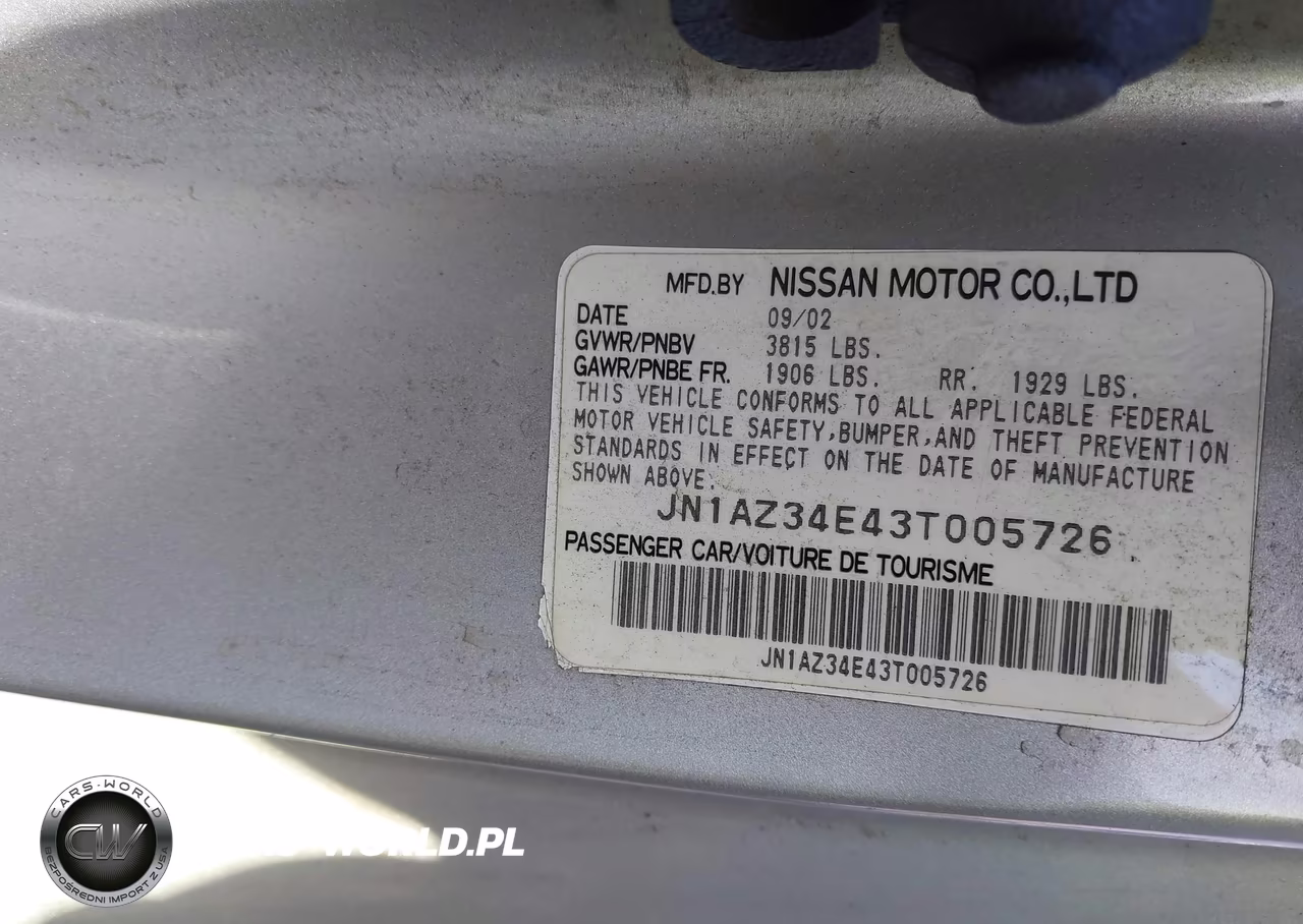 2003 Nissan 350Z Touring VIN:JN1AZ34E43T005726 - 9