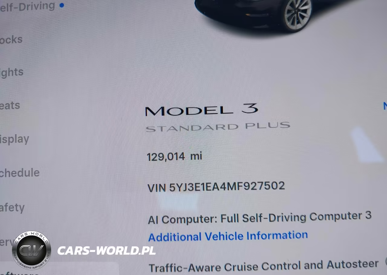 2021 Tesla Model 3 Standard Range Plus Rear-Wheel Drive VIN:5YJ3E1EA4MF927502 - 14