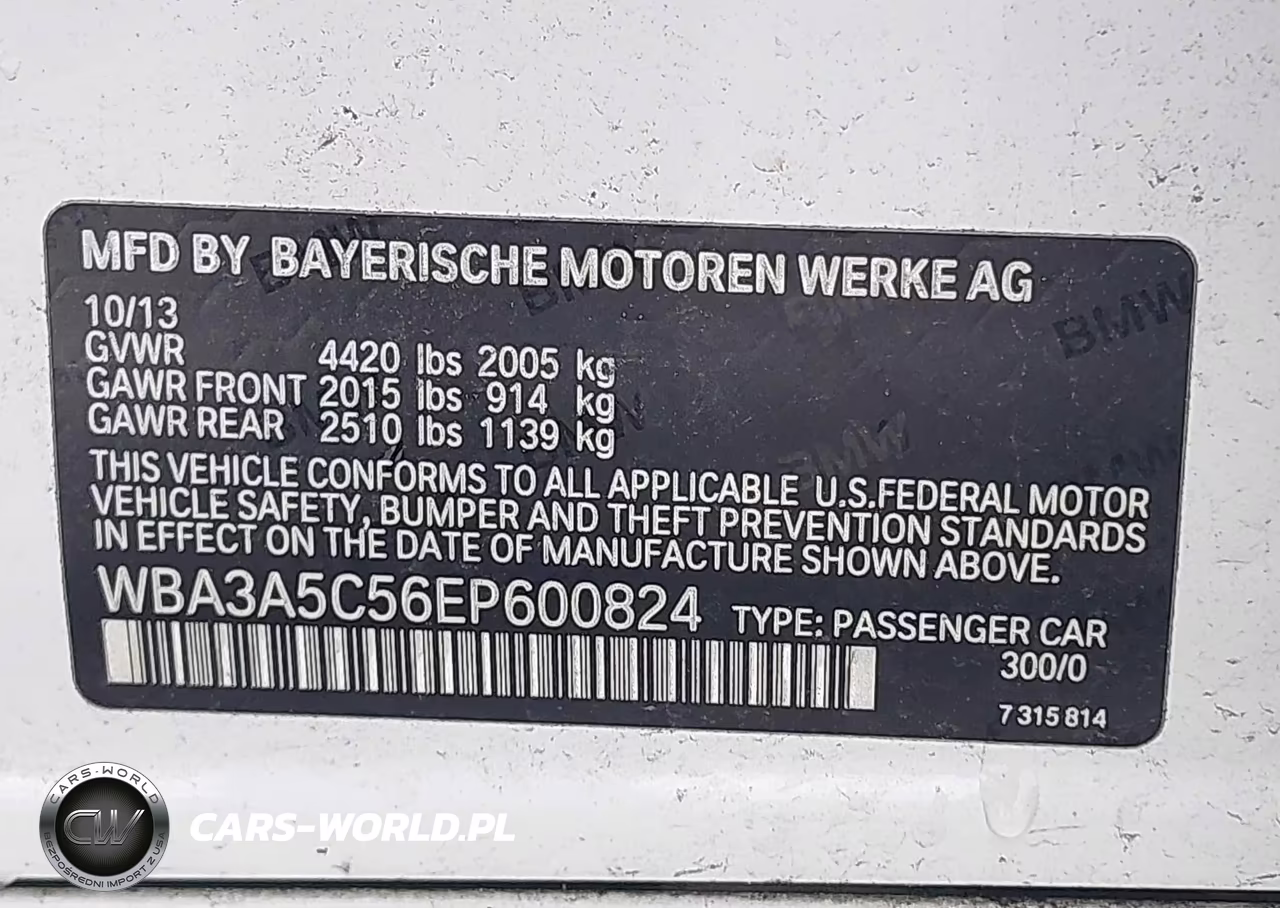 2014 BMW 328I VIN:WBA3A5C56EP600824 - 9