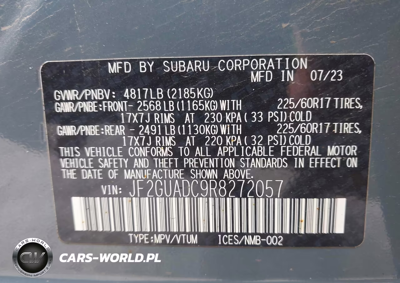 2024 Subaru Crosstrek Premium VIN:JF2GUADC9R8272057 - 9