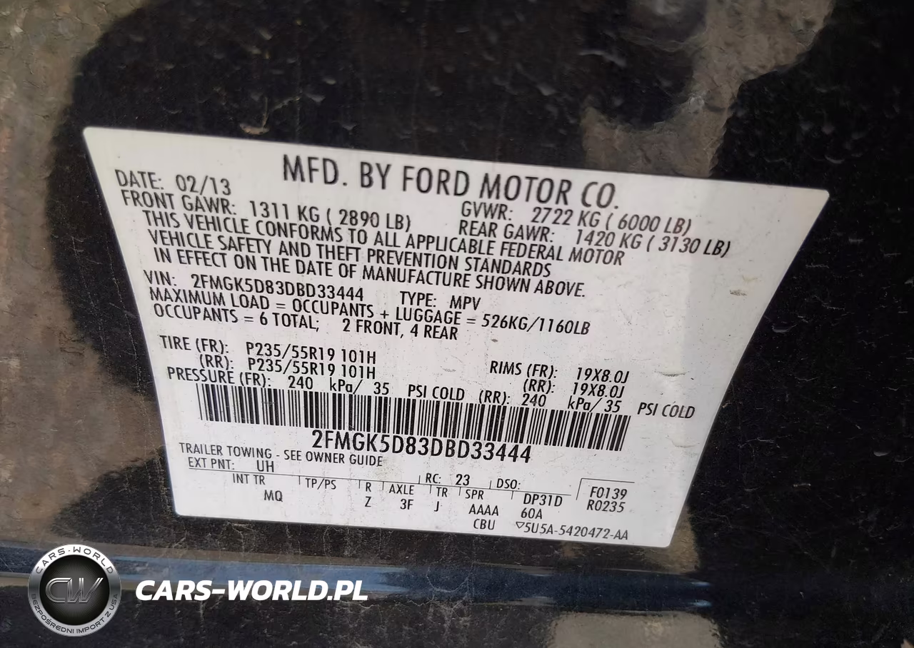 2013 Ford Flex Limited VIN:2FMGK5D83DBD33444 - 9
