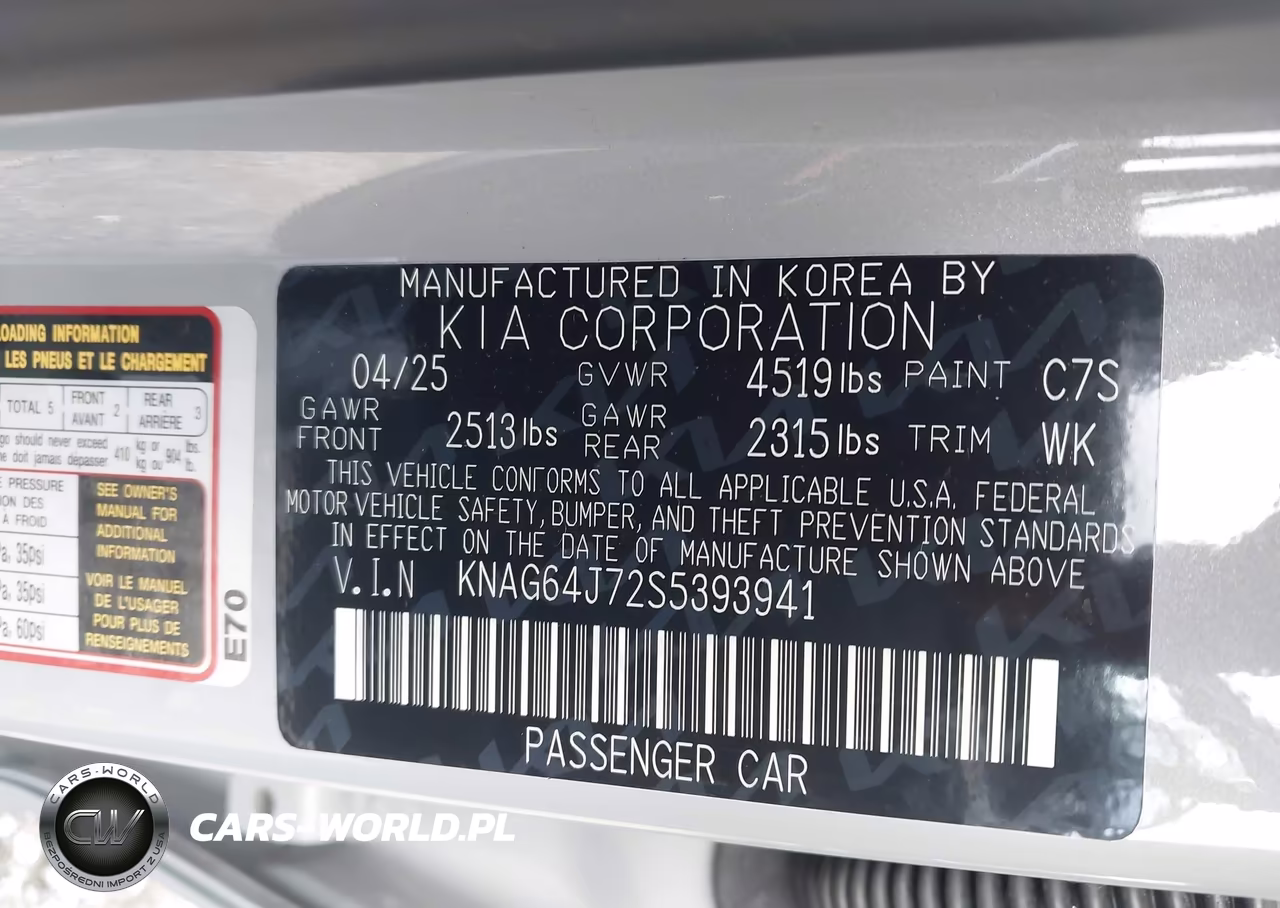 2025 Kia K5 Gt-Line VIN:KNAG64J72S5393941 - 9