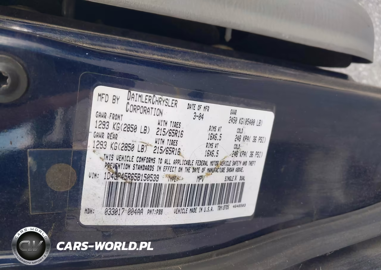 2005 Dodge Caravan Sxt VIN:1D4GP45R65B150539 - 9