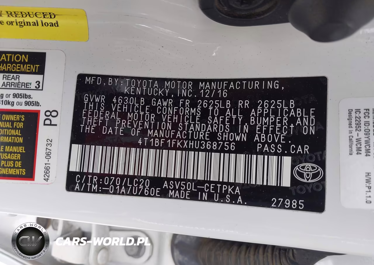 2017 Toyota Camry Xse VIN:4T1BF1FKXHU368756 - 9