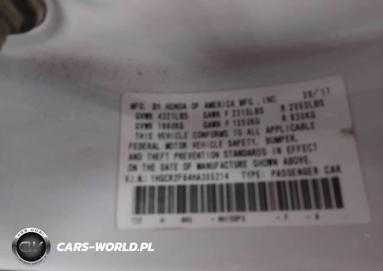 2017 Honda Accord Ex-L VIN:1HGCR2F84HA305214 - 9