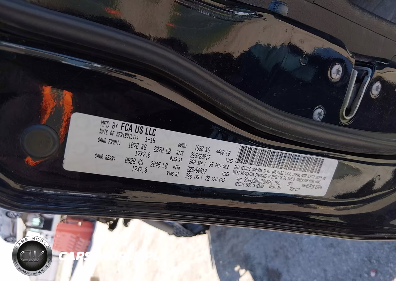 2018 Jeep Compass Latitude Fwd VIN:3C4NJCBB1JT304641 - 9