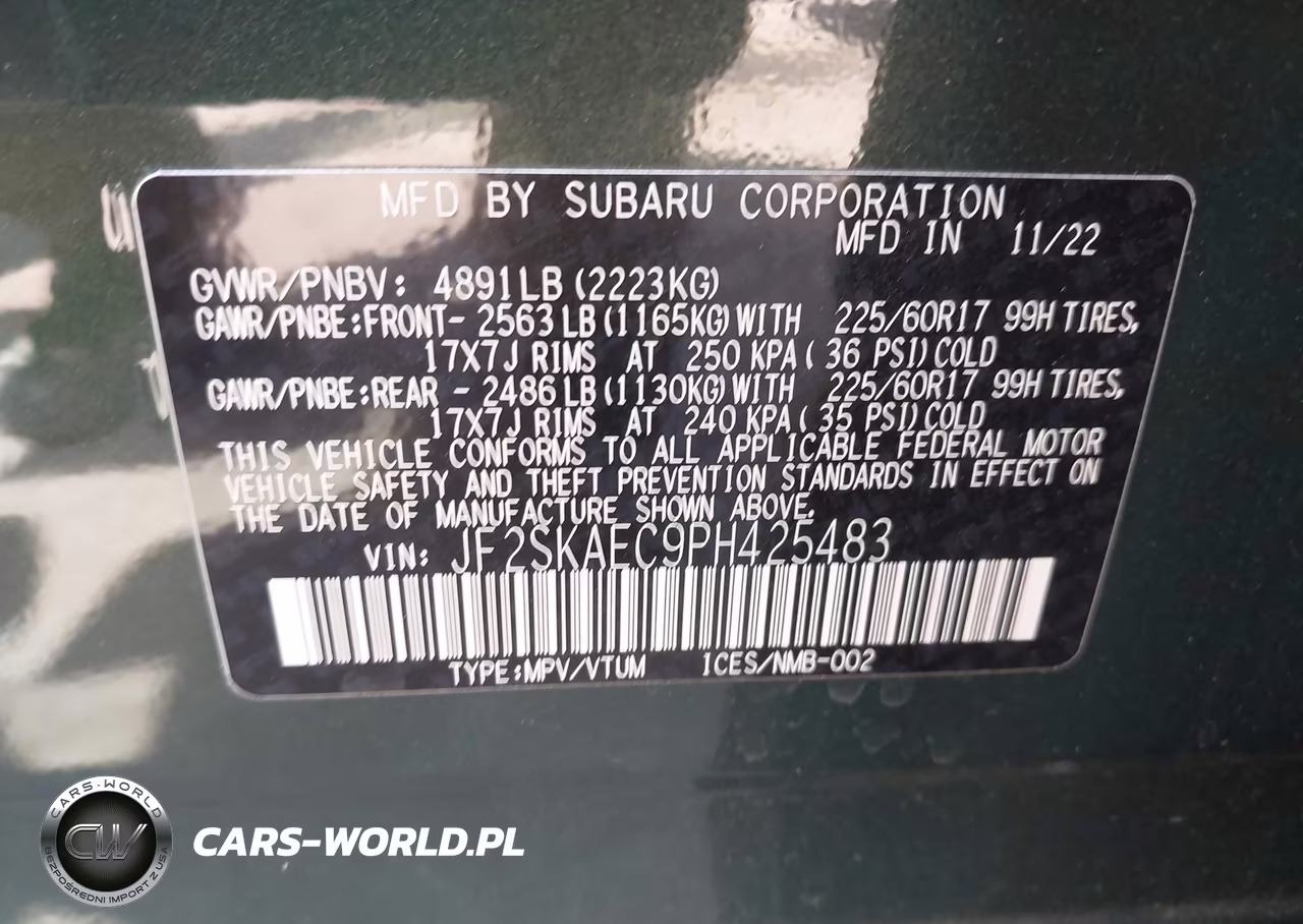 2023 Subaru Forester Premium VIN:JF2SKAEC9PH425483 - 9