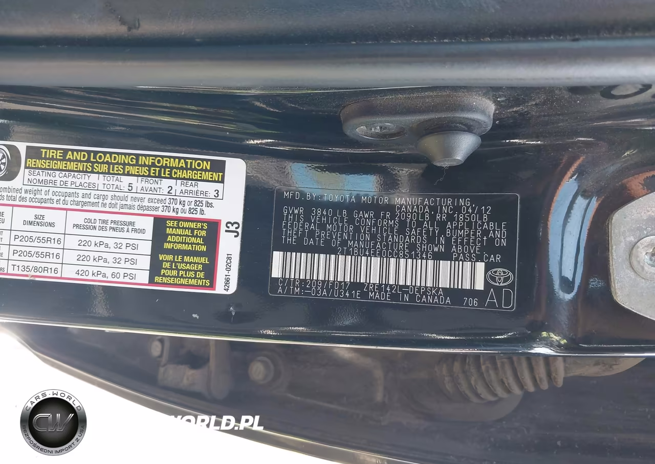 2012 Toyota Corolla S VIN:2T1BU4EE0CC851346 - 9
