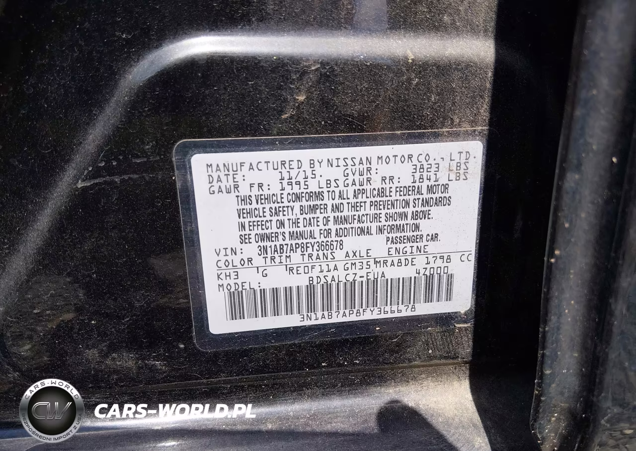 2015 Nissan Sentra S VIN:3N1AB7AP8FY366678 - 9