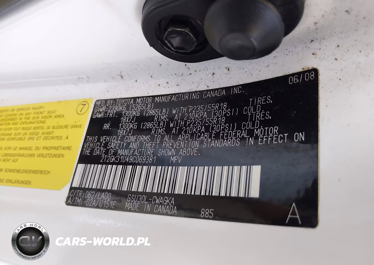 2009 Lexus Rx 350 VIN:2T2GK31U49C069381 - 9