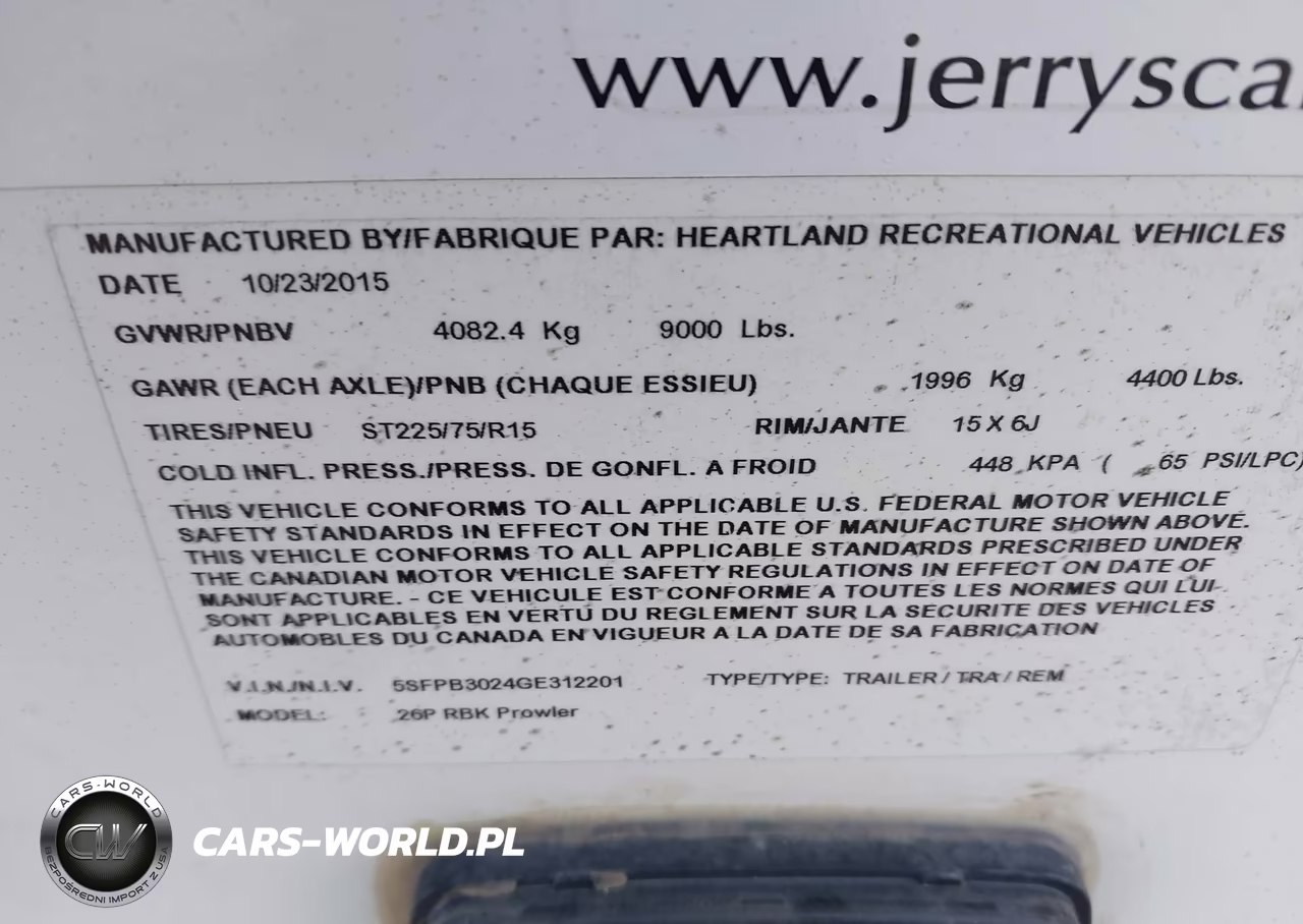 2016 Heartland Rv Other VIN:5SFPB3024GE312201 - 9