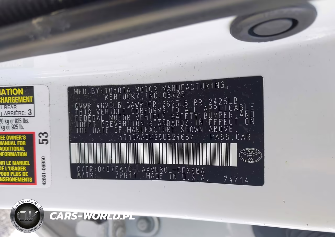 2025 Toyota Camry Se VIN:4T1DAACK3SU624657 - 9