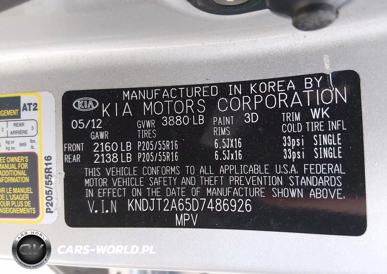2013 Kia Soul + VIN:KNDJT2A65D7486926 - 9