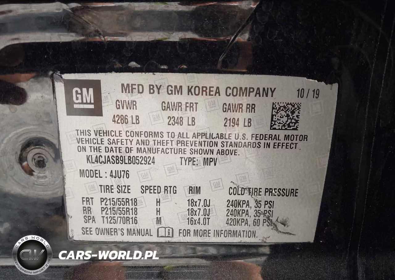 2020 Buick Encore Fwd Preferred VIN:KL4CJASB9LB052924 - 9