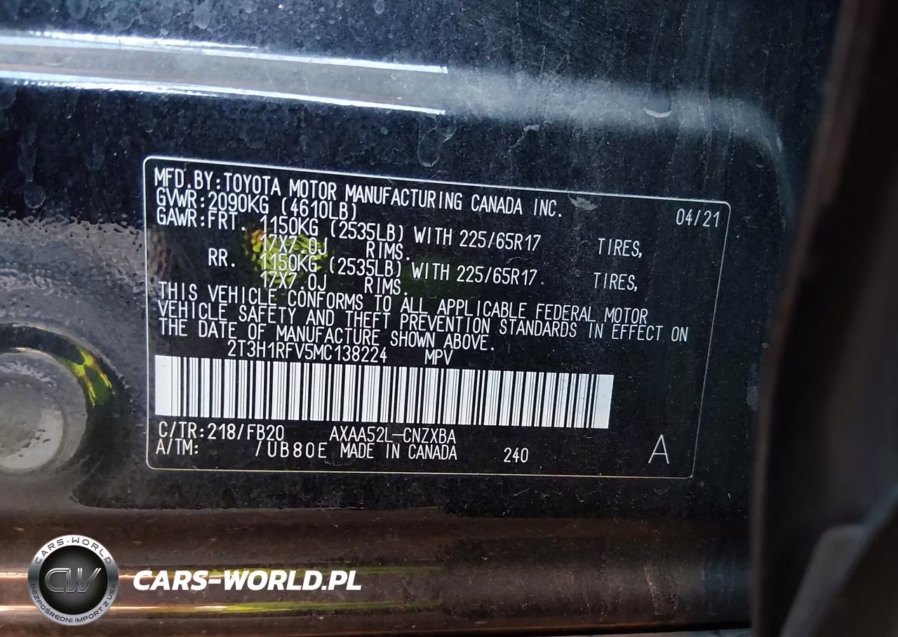 2021 Toyota Rav4 Le VIN:2T3H1RFV5MC138224 - 9