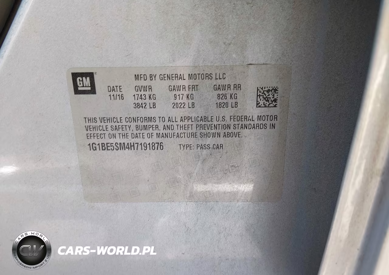 2017 Chevrolet Cruze Lt Auto VIN:1G1BE5SM4H7191876 - 9