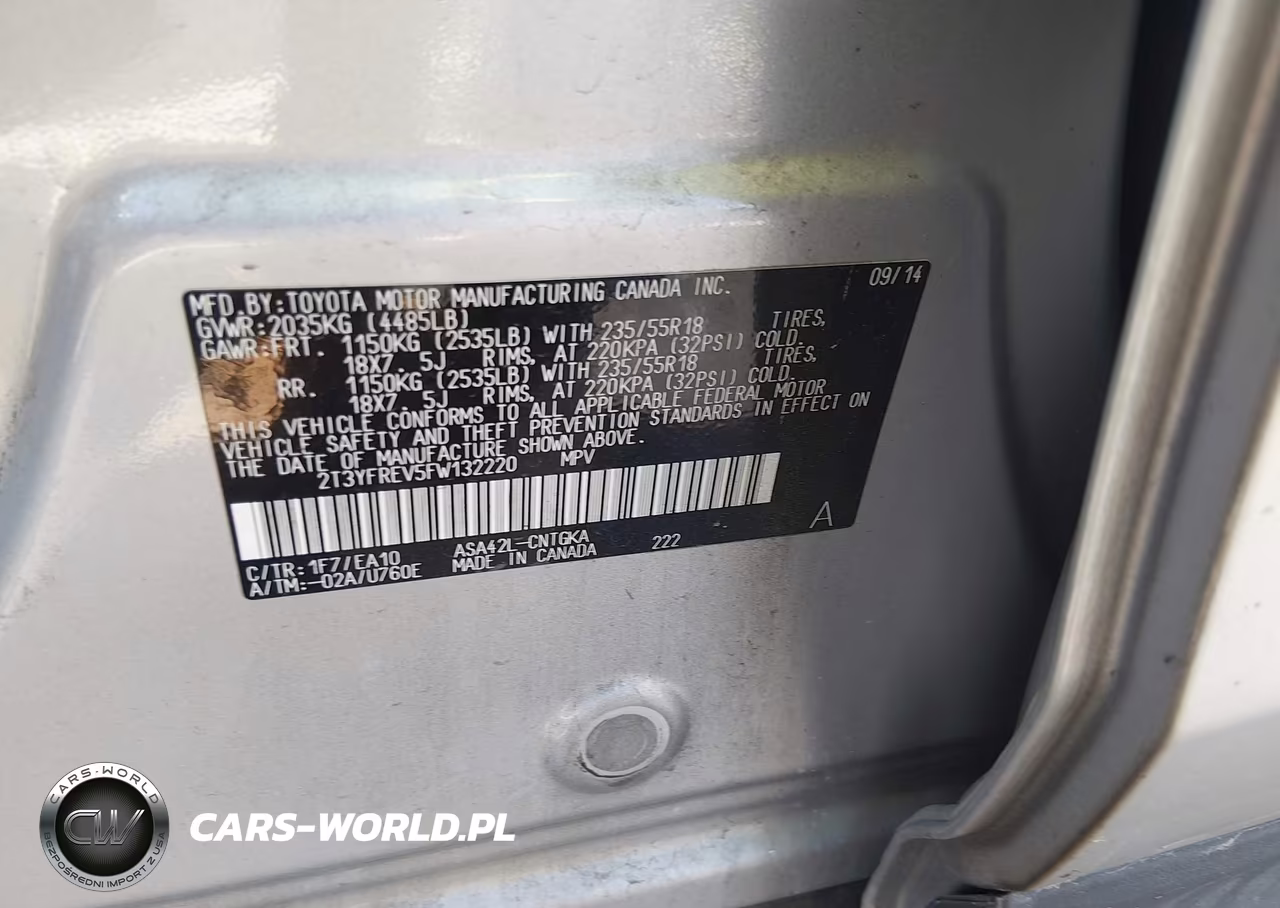 2015 Toyota Rav4 Limited VIN:2T3YFREV5FW132220 - 9