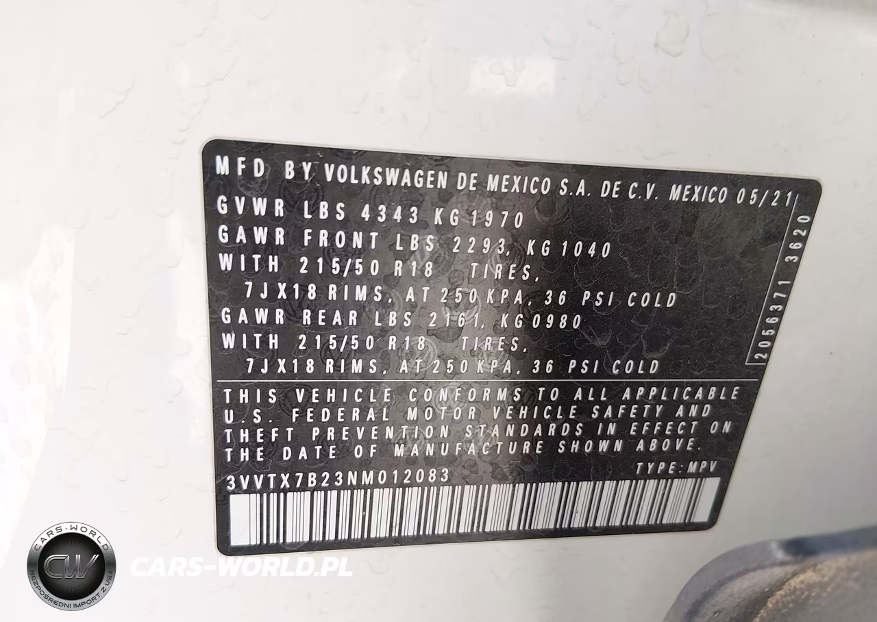2022 Volkswagen Taos 1.5T Se VIN:3VVTX7B23NM012083 - 9