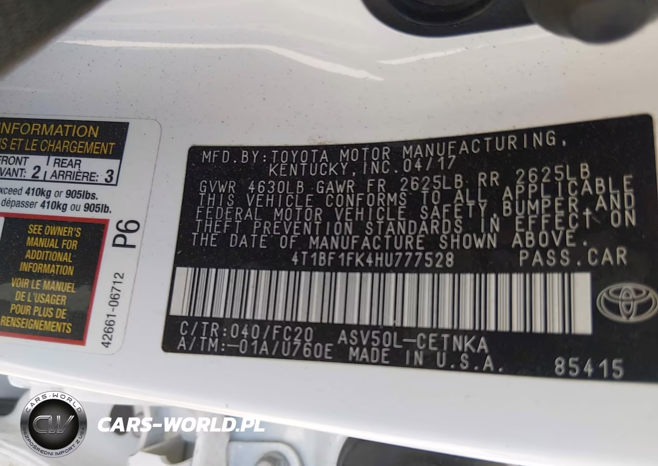 2017 Toyota Camry Le VIN:4T1BF1FK4HU777528 - 9