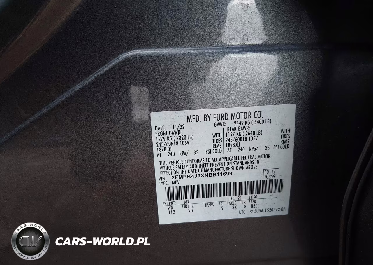 2022 Ford Edge Sel VIN:2FMPK4J9XNBB11699 - 9