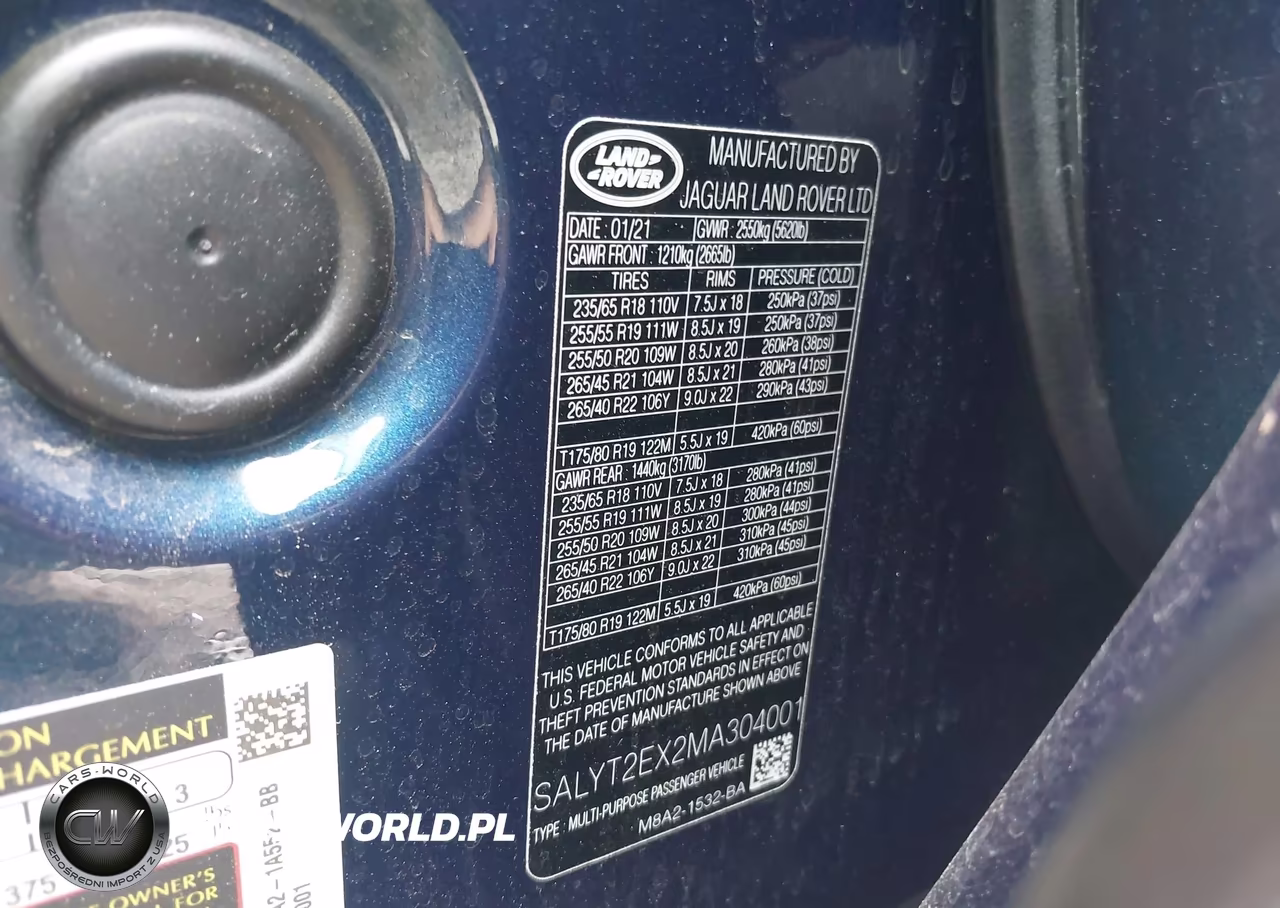 2021 Land Rover Range Rover Velar P250 R-Dynamic S VIN:SALYT2EX2MA304001 - 9