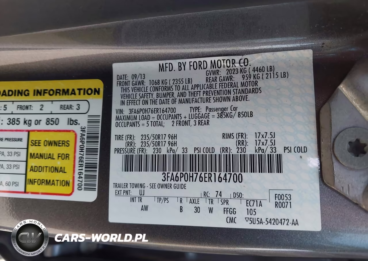 2014 Ford Fusion Se VIN:3FA6P0H76ER164700 - 9