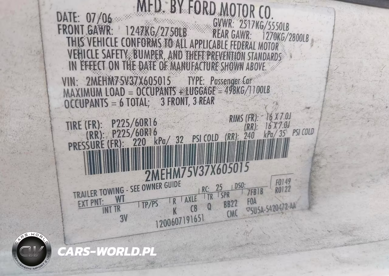 2007 Mercury Grand Marquis Ls VIN:2MEHM75V37X605015 - 9