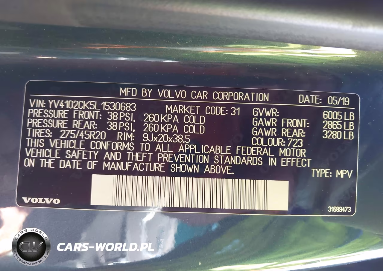 2020 Volvo Xc90 T5 Momentum 7 Passenger VIN:YV4102CK5L1530683 - 9