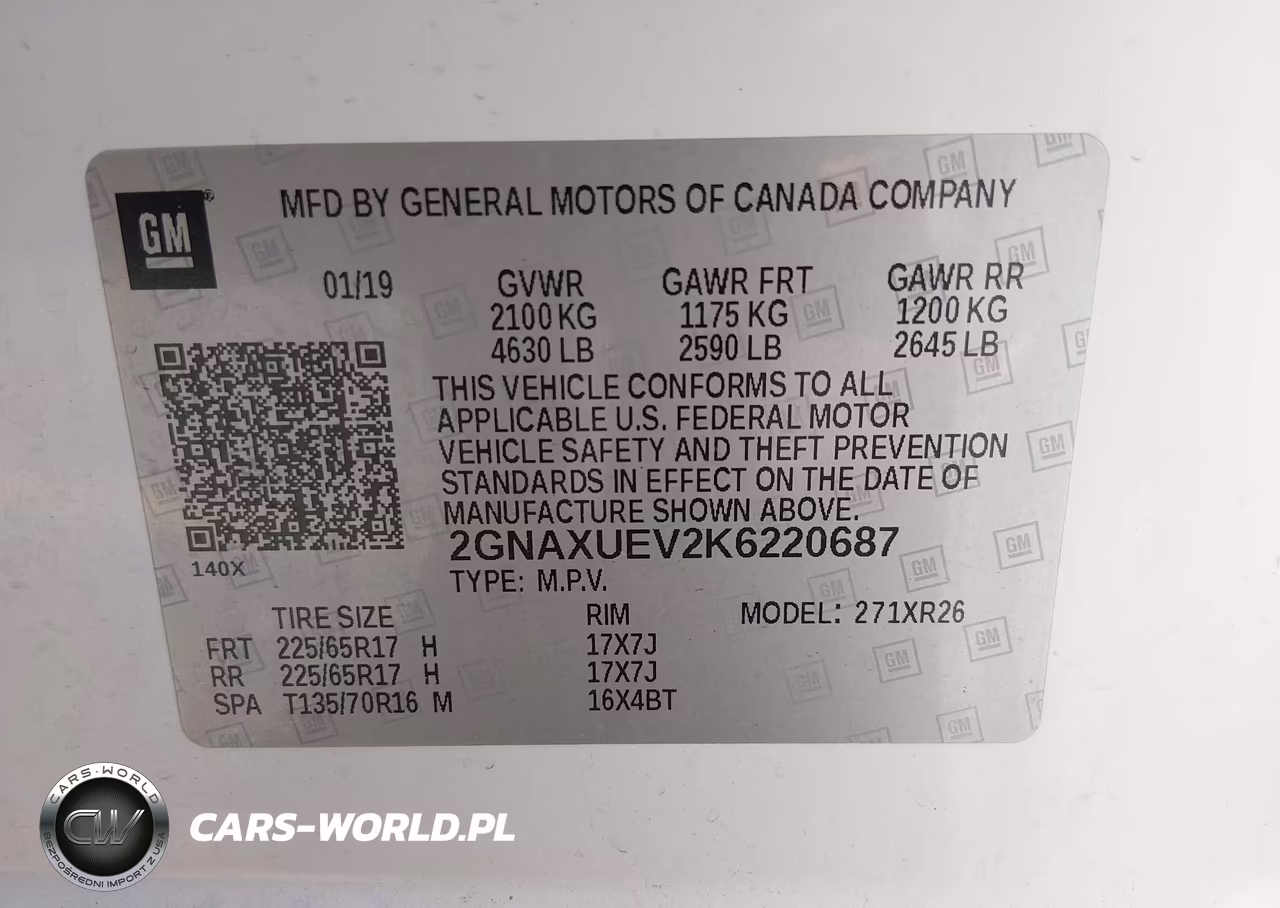 2019 Chevrolet Equinox Lt VIN:2GNAXUEV2K6220687 - 9