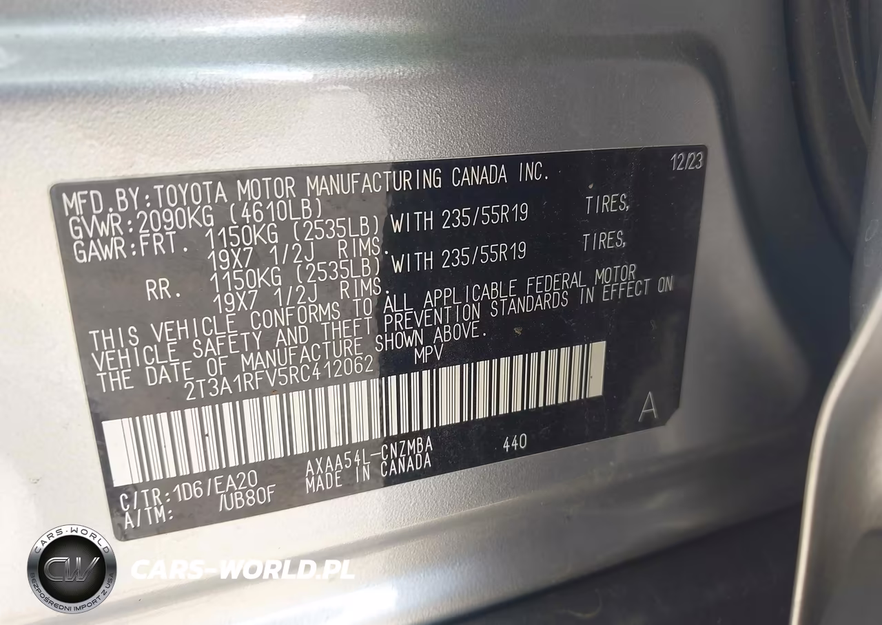 2024 Toyota Rav4 Xle Premium VIN:2T3A1RFV5RC412062 - 9