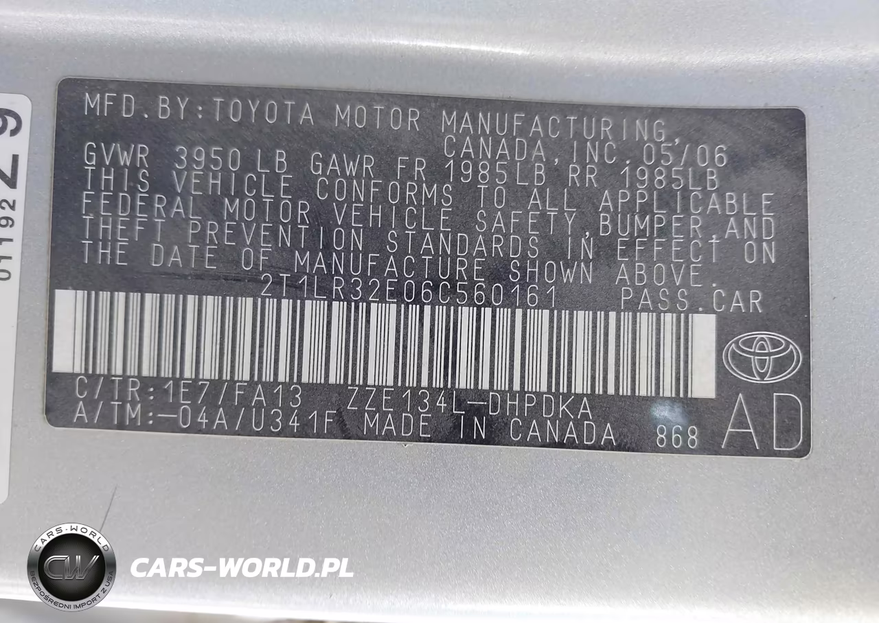 2006 Toyota Matrix VIN:2T1LR32E06C560161 - 9