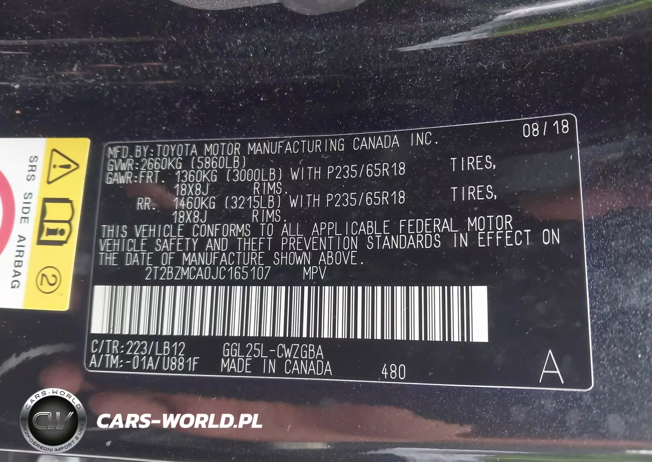 2018 Lexus Rx 350 VIN:2T2BZMCA0JC165107 - 9