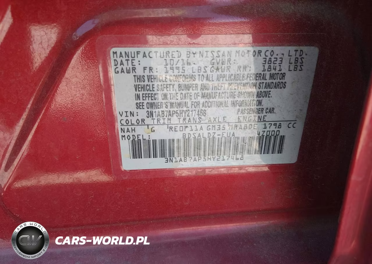 2017 Nissan Sentra Sv VIN:3N1AB7AP5HY217468 - 9