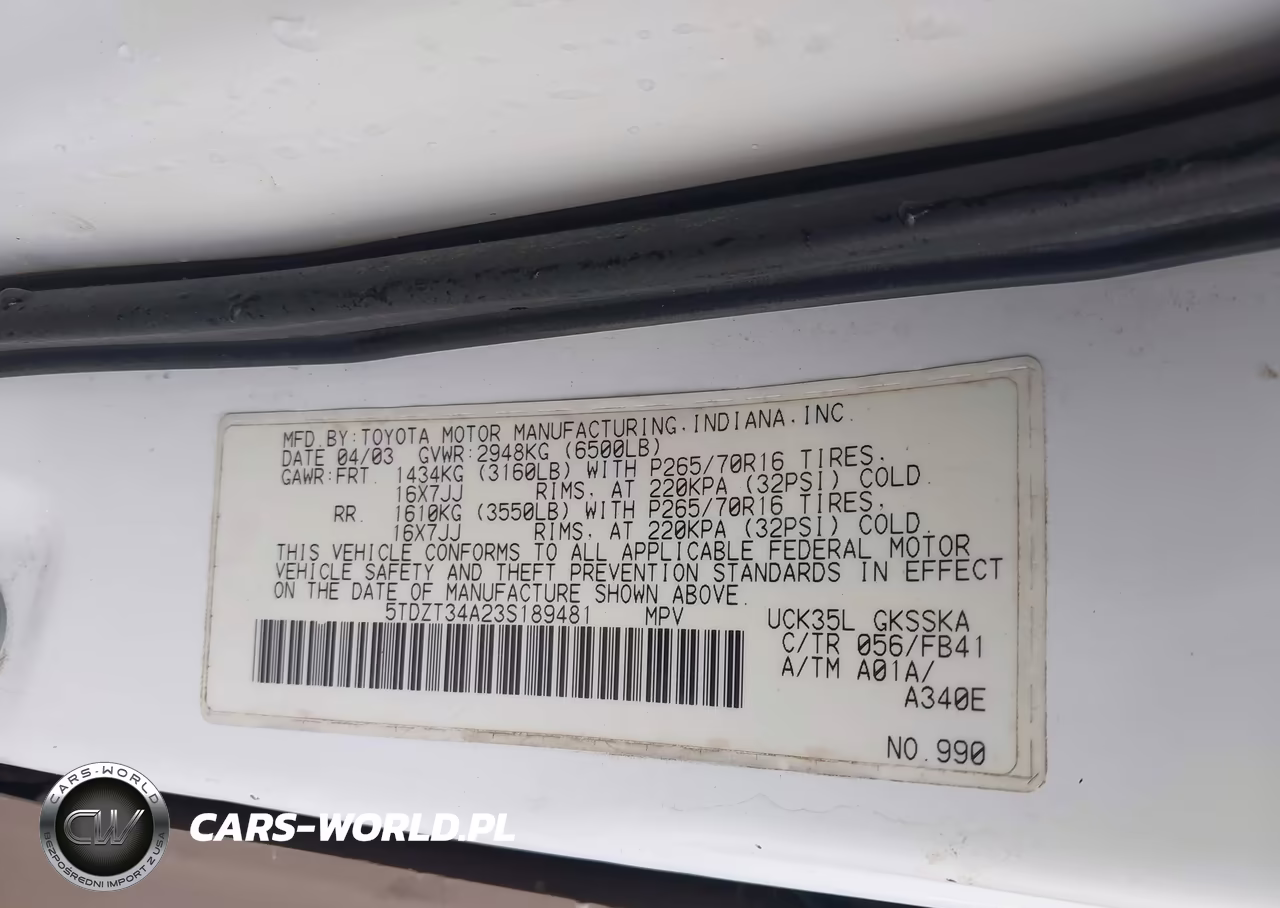 2003 Toyota Sequoia Sr5 V8 VIN:5TDZT34A23S189481 - 9
