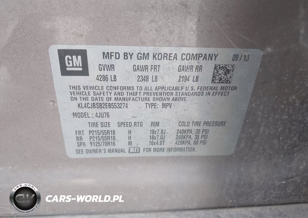2014 Buick Encore Convenience VIN:KL4CJBSB2EB553274 - 9