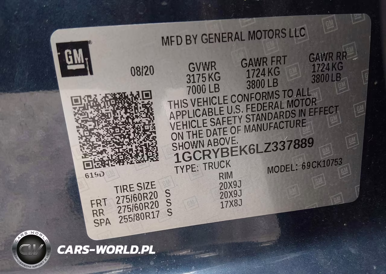 2020 Chevrolet Silverado 1500 4Wd Standard Bed Custom VIN:1GCRYBEK6LZ337889 - 9