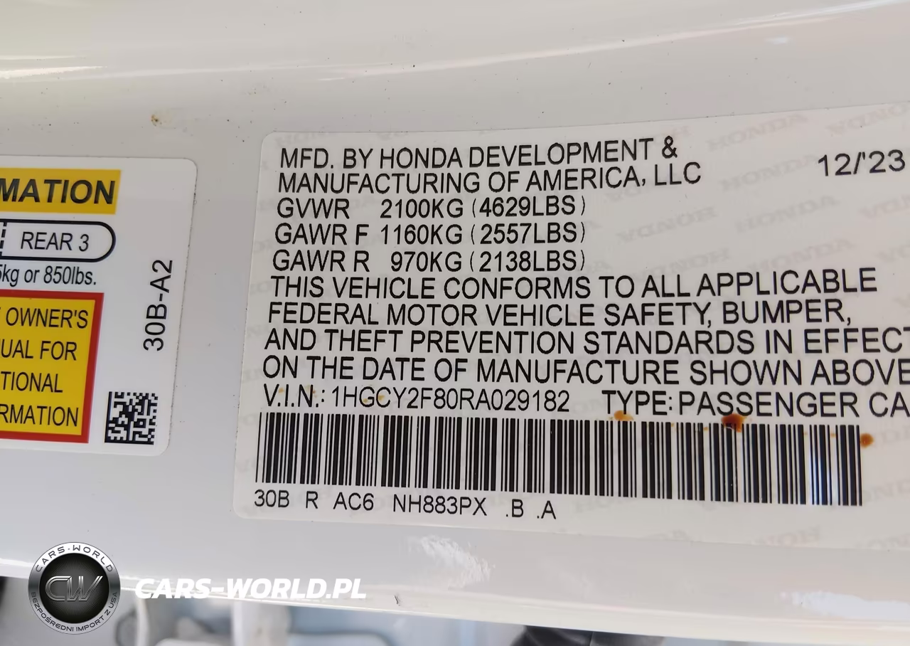 2024 Honda Accord Hybrid Touring VIN:1HGCY2F80RA029182 - 9
