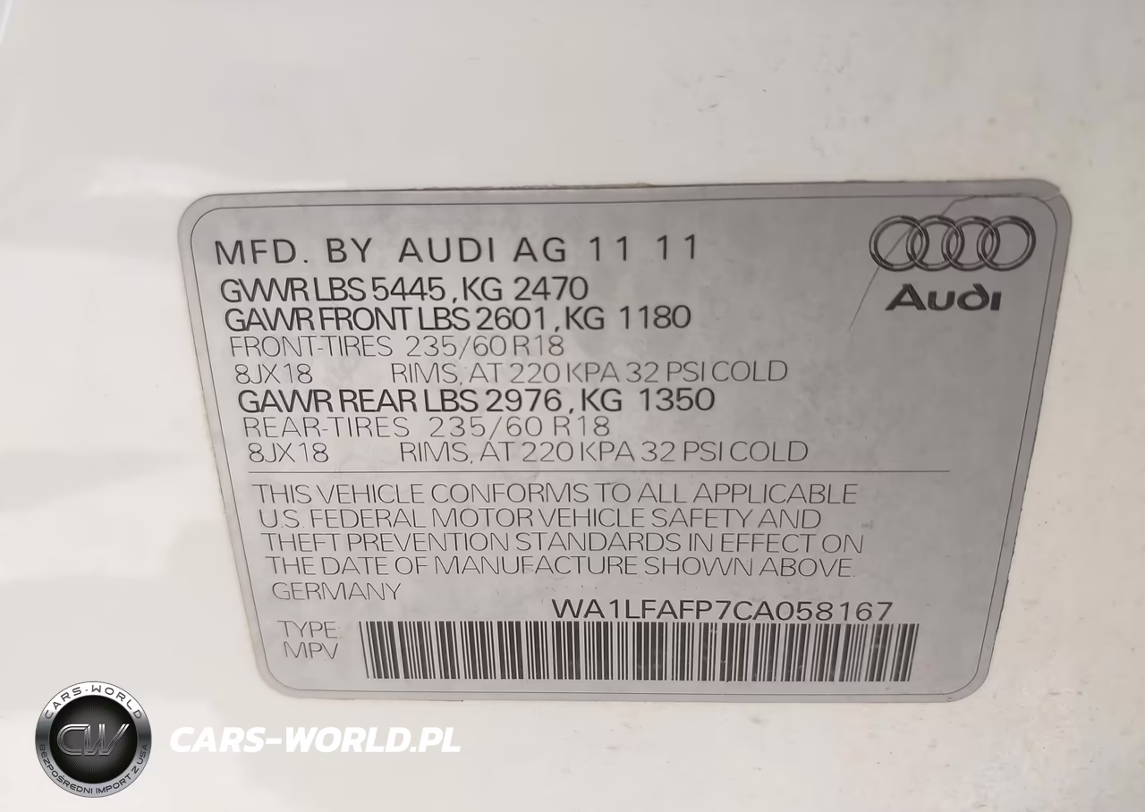 2012 Audi Q5 2.0T Premium VIN:WA1LFAFP7CA058167 - 9