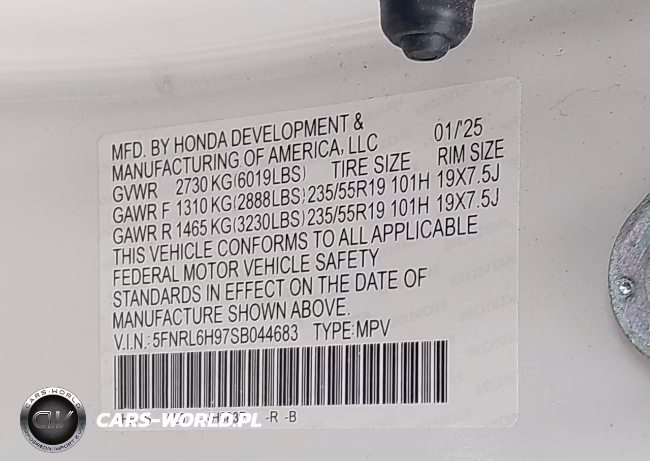 2025 Honda Odyssey Elite VIN:5FNRL6H97SB044683 - 9