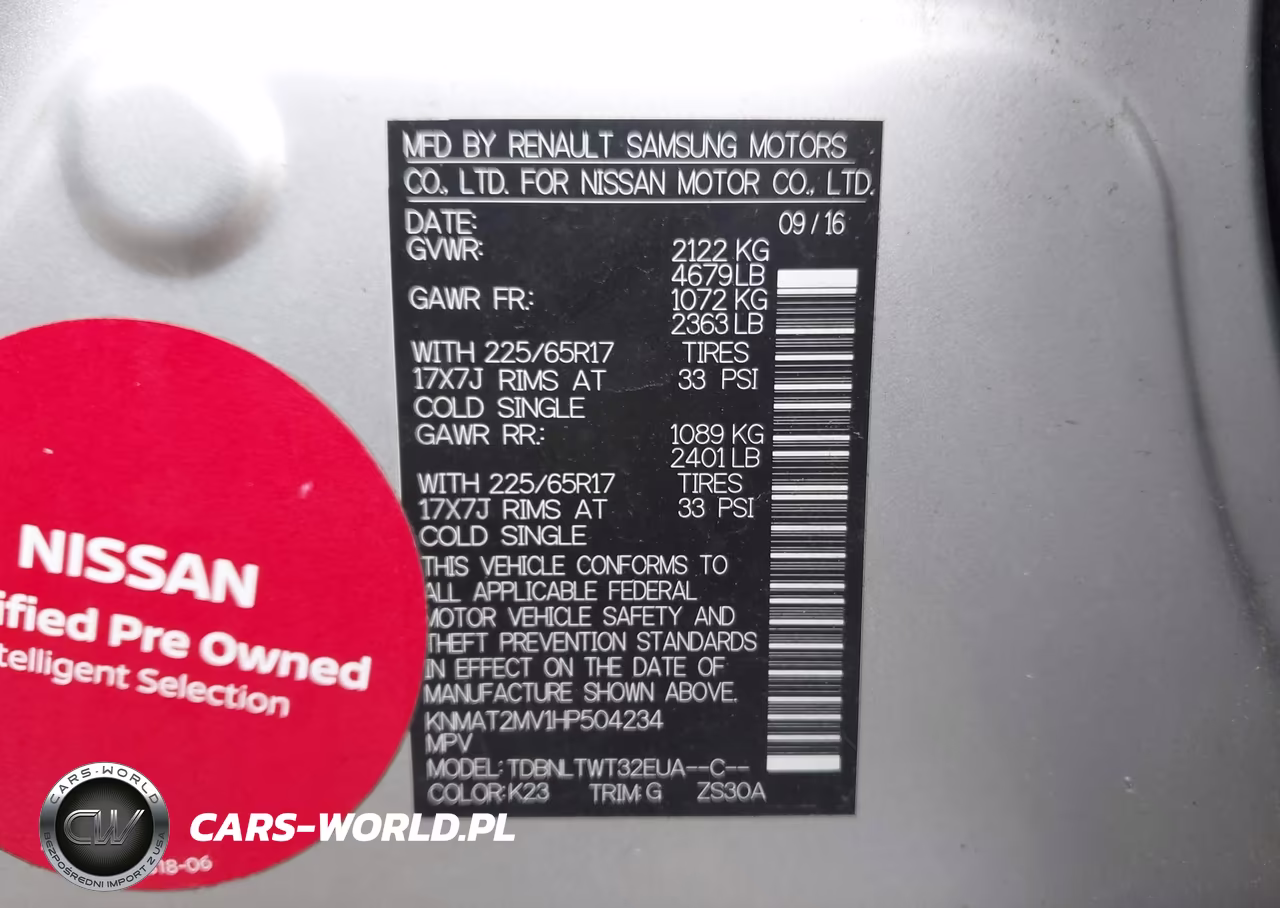 2017 Nissan Rogue Sv VIN:KNMAT2MV1HP504234 - 9