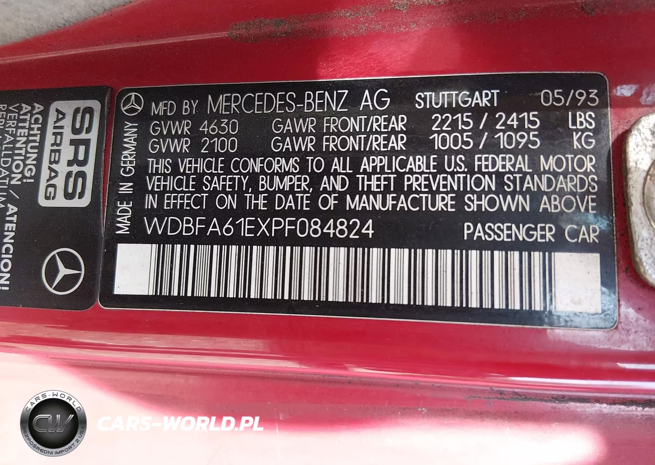 1993 Mercedes-Benz 300 Sl VIN:WDBFA61EXPF084824 - 9