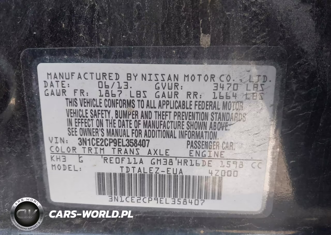 2014 Nissan Versa Note Sv VIN:3N1CE2CP9EL358407 - 9