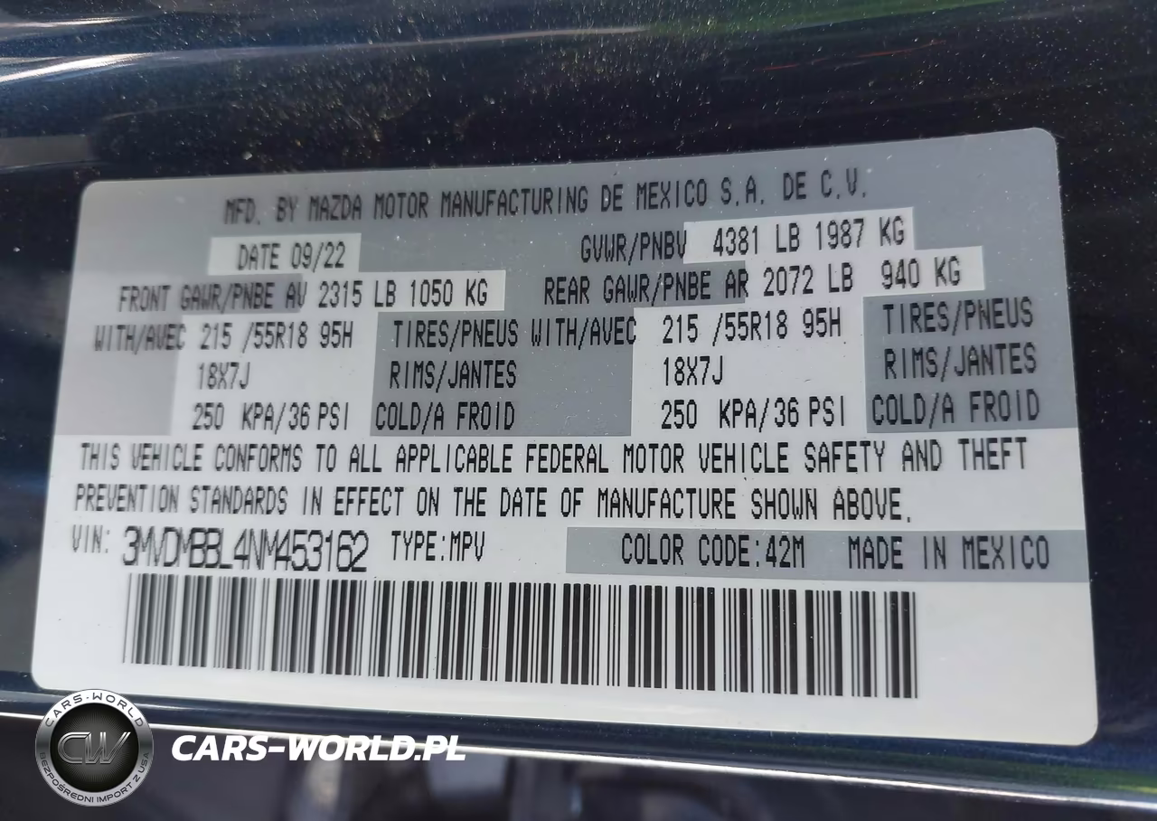 2022 Mazda Cx-30 Select VIN:3MVDMBBL4NM453162 - 9