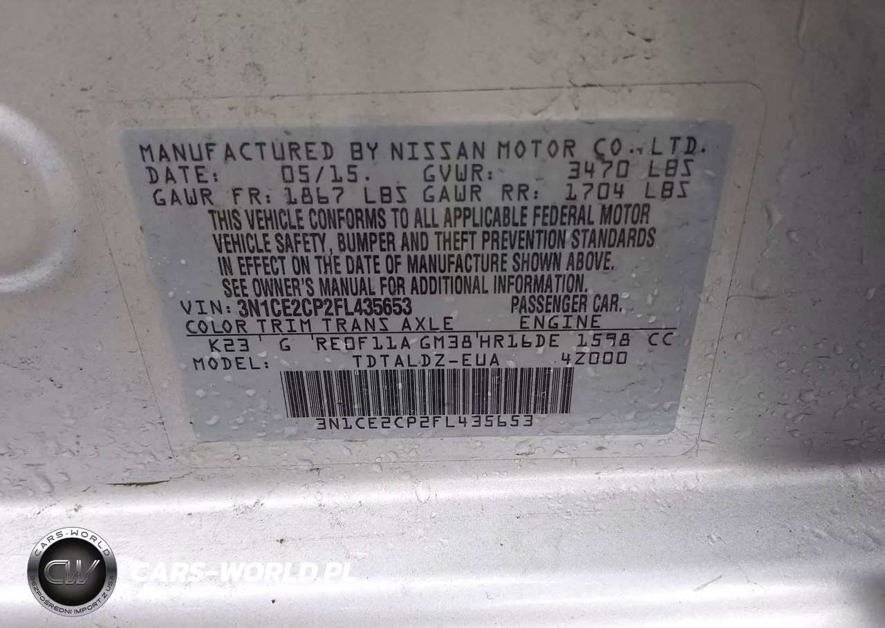 2015 Nissan Versa Note Sv VIN:3N1CE2CP2FL435653 - 9