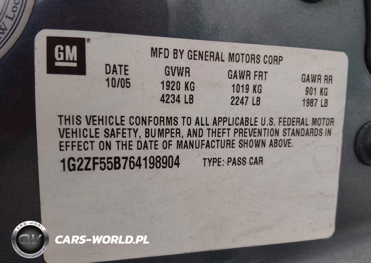 2006 Pontiac G6 VIN:1G2ZF55B764198904 - 9